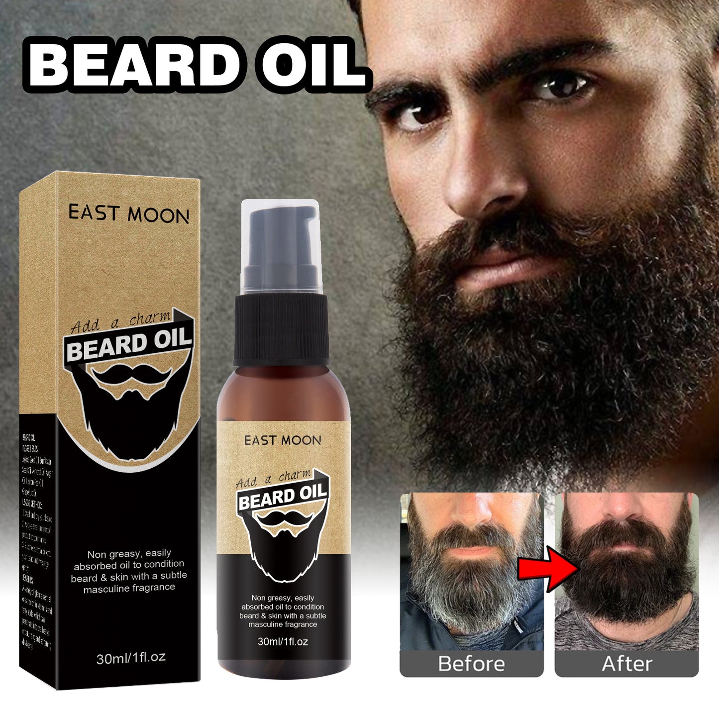 East Moon Beard Care Oil Men's