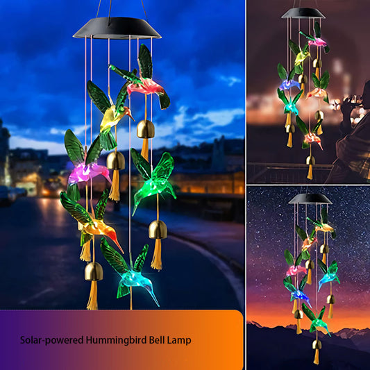 Color Changing Solar Power Wind Chime Crystal Ball