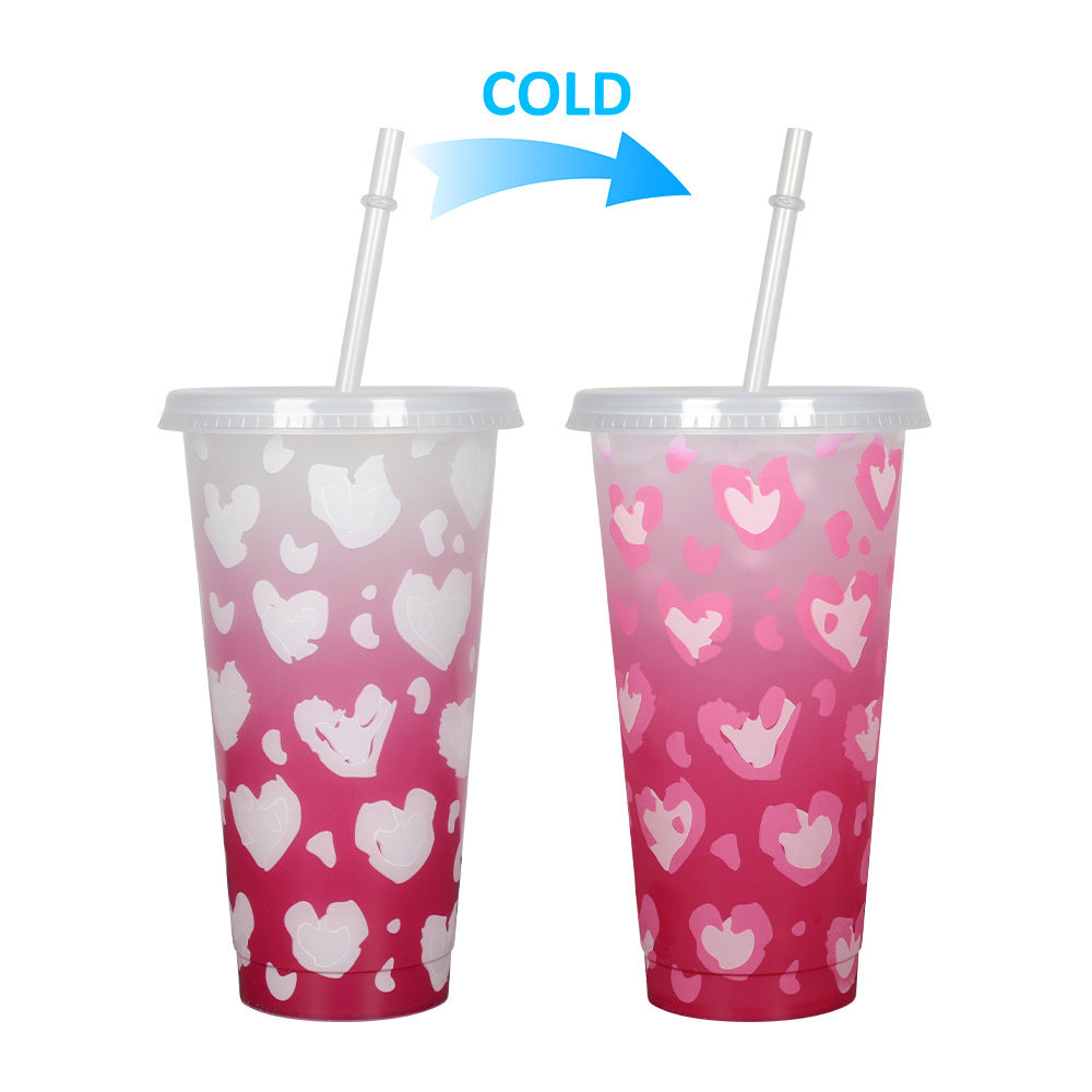 Color Changing Cup With Straw