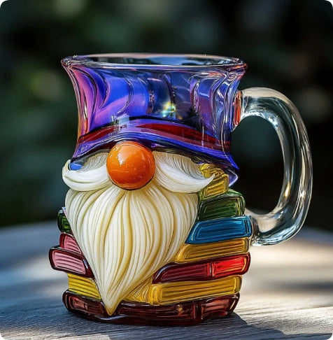 Painted Book Coffee Cup | Unique Ceramic Mug for Readers